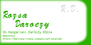 rozsa daroczy business card