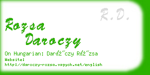 rozsa daroczy business card